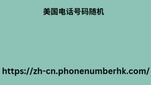 美国电话号码随机