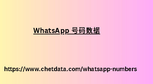 WhatsApp 号码数据